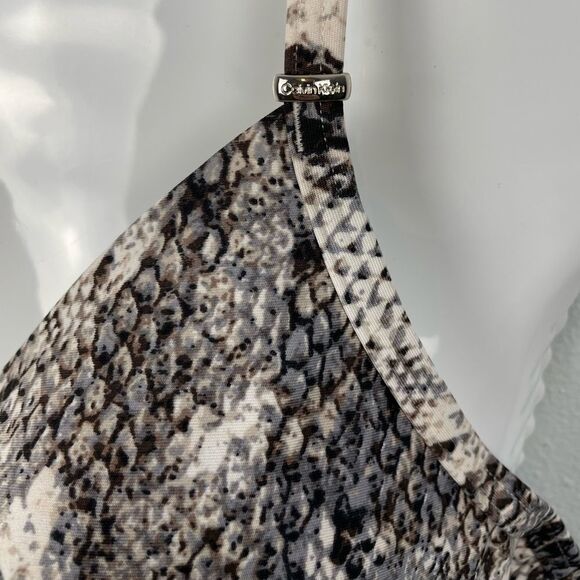NWT Calvin Klein Snake Print Bikini Top Size XL - Picture 2 of 4
